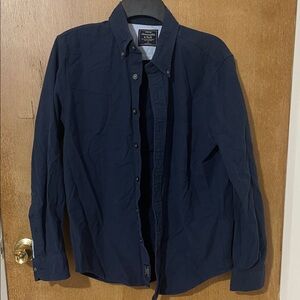Abercrombie & Fitch Stretch Navy Shirt